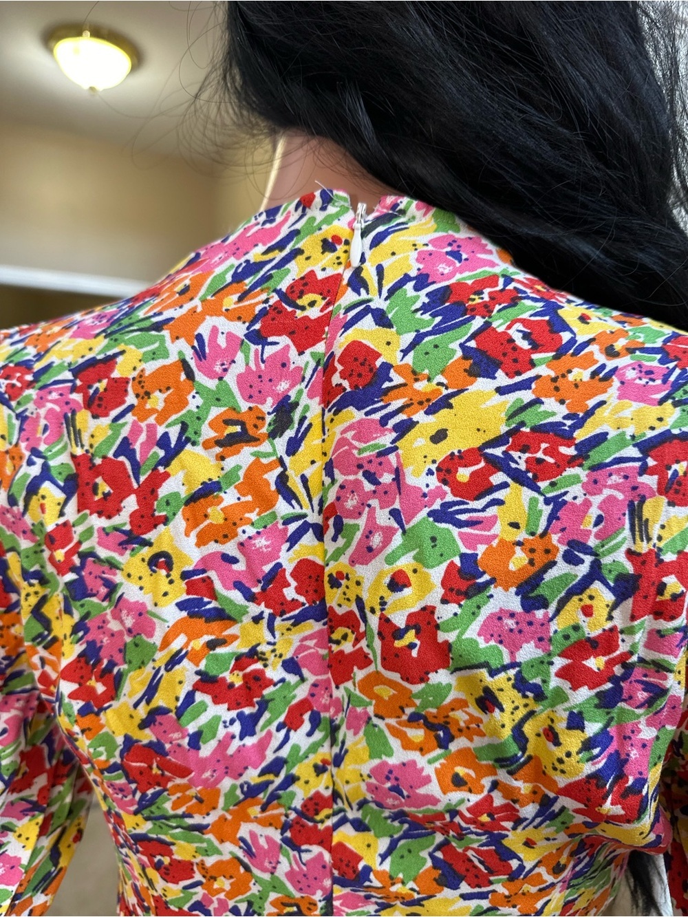 RIXO Floral Multicolor V-Neck Midi Dress - Picture 7 of 10